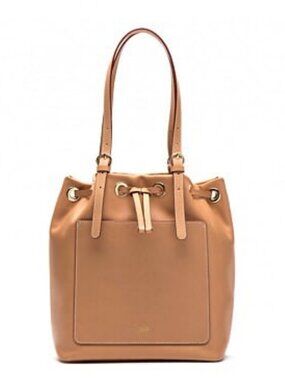 NWOT Frances Valentine Ali Bucket Bag in Natural Vachetta Leather NEW